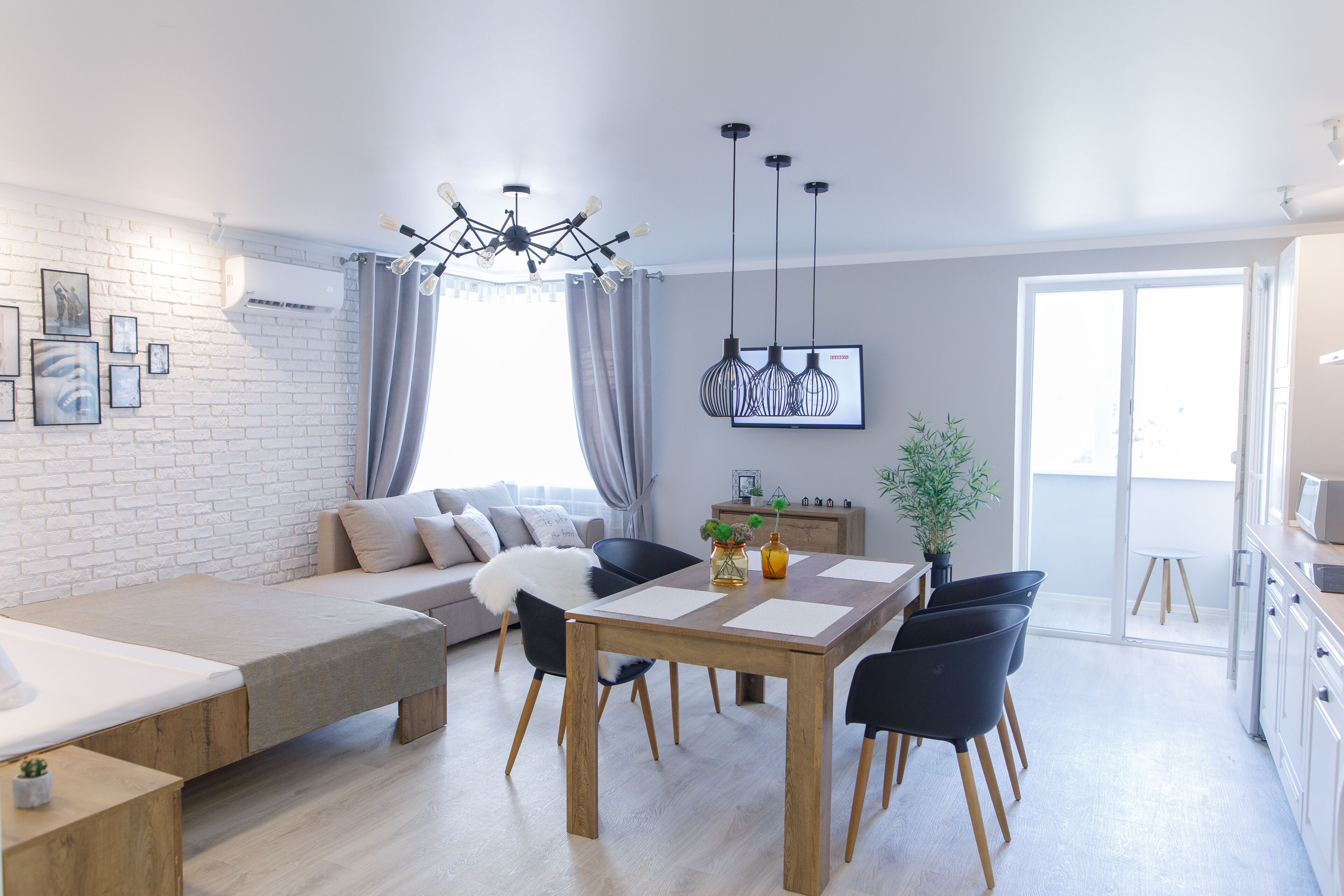 Studio Suite Eksklusif, 1 Tempat Tidur Queen dengan tempat tidur Sofa, Bebas Asap Rokok | Seprai Frette Italia, seprai premium, dan selimut bulu angsa