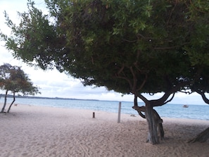 En la playa