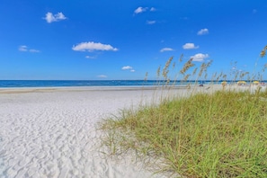 Enjoy a serene beach experience with access to the ocean.