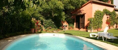 A heated pool