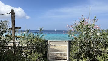 Plage, chaises longues, serviettes de plage