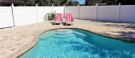 Outdoor pool, a heated pool