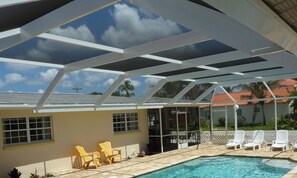 A heated pool