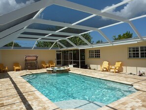 A heated pool