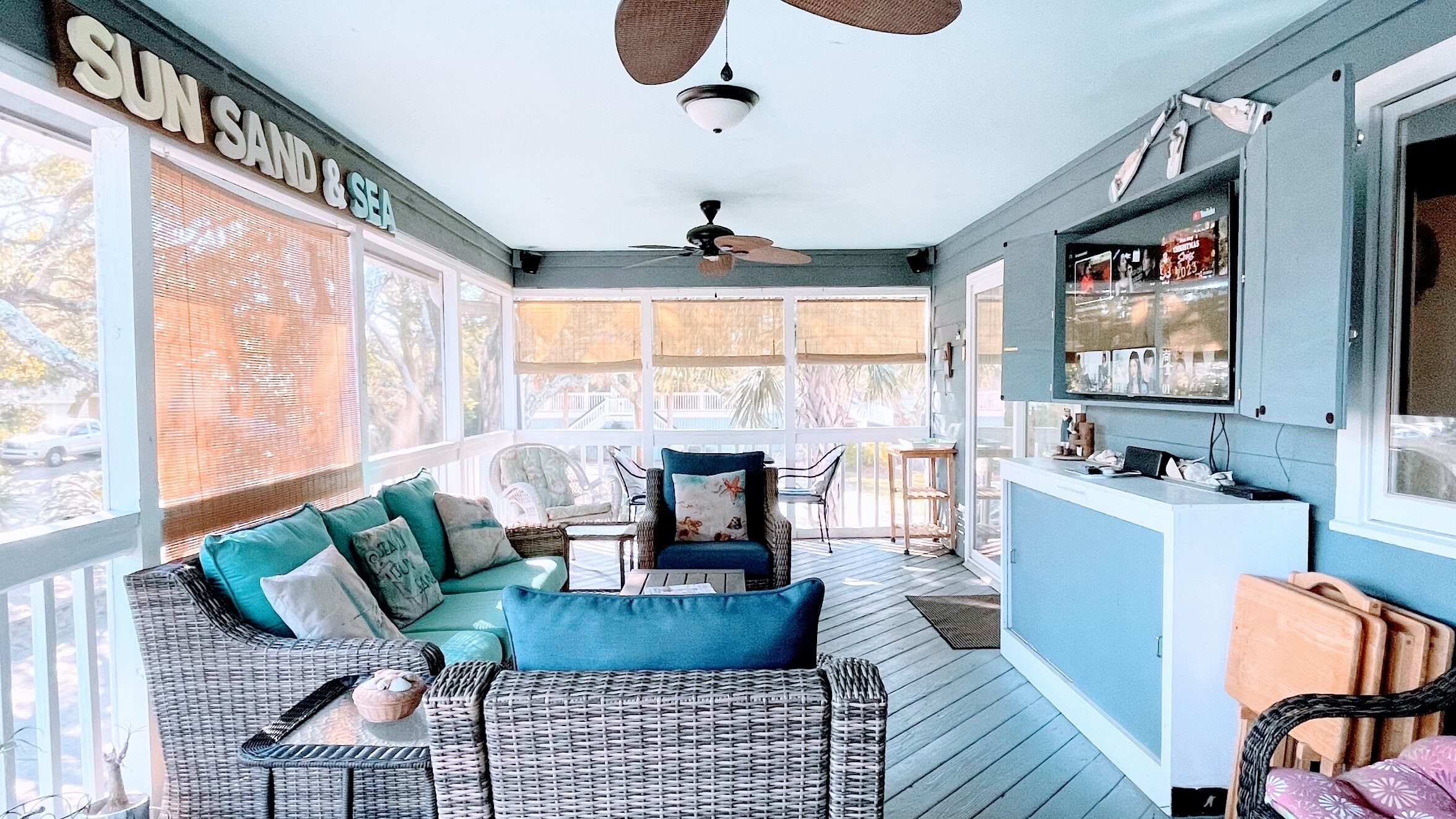 Smart TV, fireplace, Netflix, DVD player