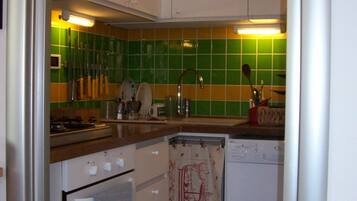 Fridge, oven, stovetop, dishwasher