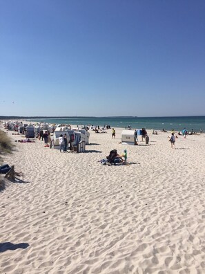 Plage à proximité, chaises longues
