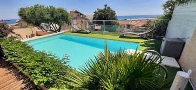 * All comforts, private swimming pool, full sea view *