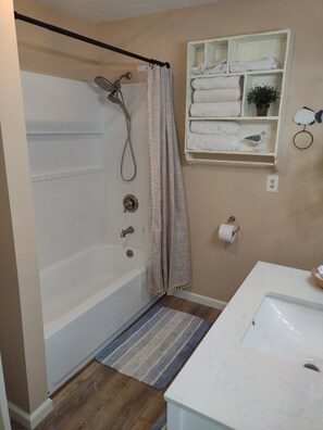 Hair dryer, towels