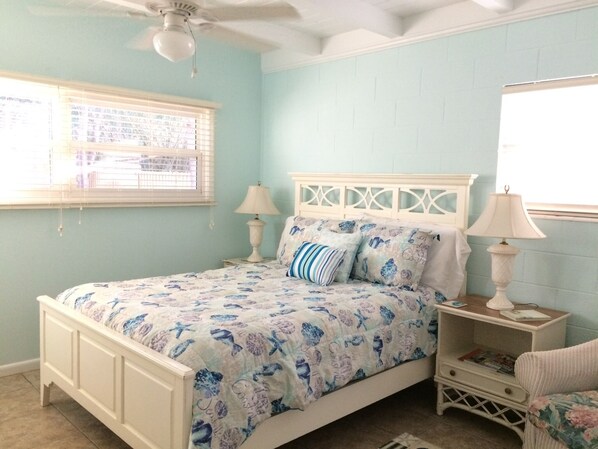 4 bedrooms, memory-foam beds, iron/ironing board, WiFi