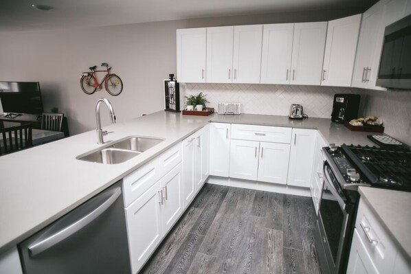 Fridge, microwave, oven, stovetop - Monogram Luxury Condo- Silver (Suite #1) (Bridgman)