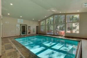 A heated pool - Riverside 6 Bed 6 Bath Indoor Pool & Hot tub & Sauna & Steam Shower In Tahoe !! (South Lake Tahoe)
