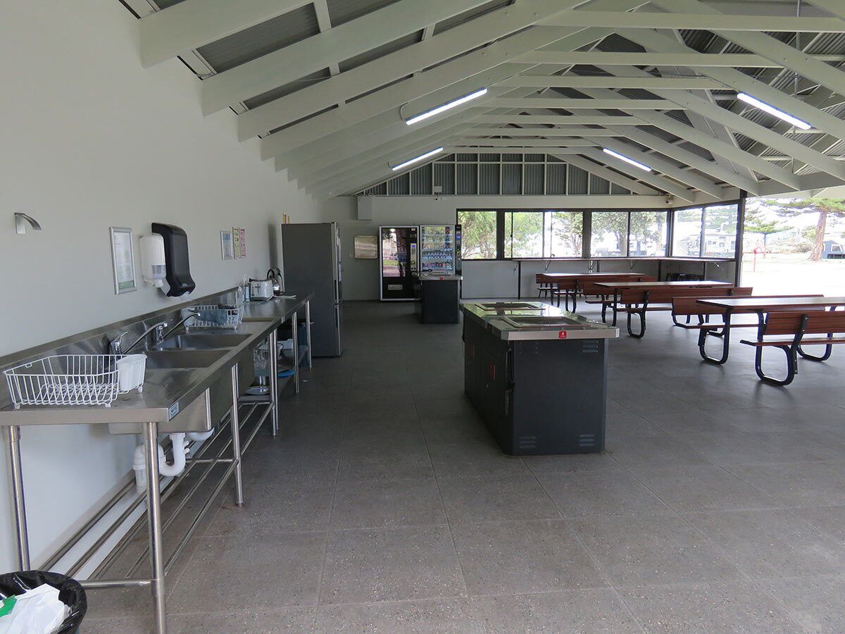Fridge, microwave, stovetop, electric kettle