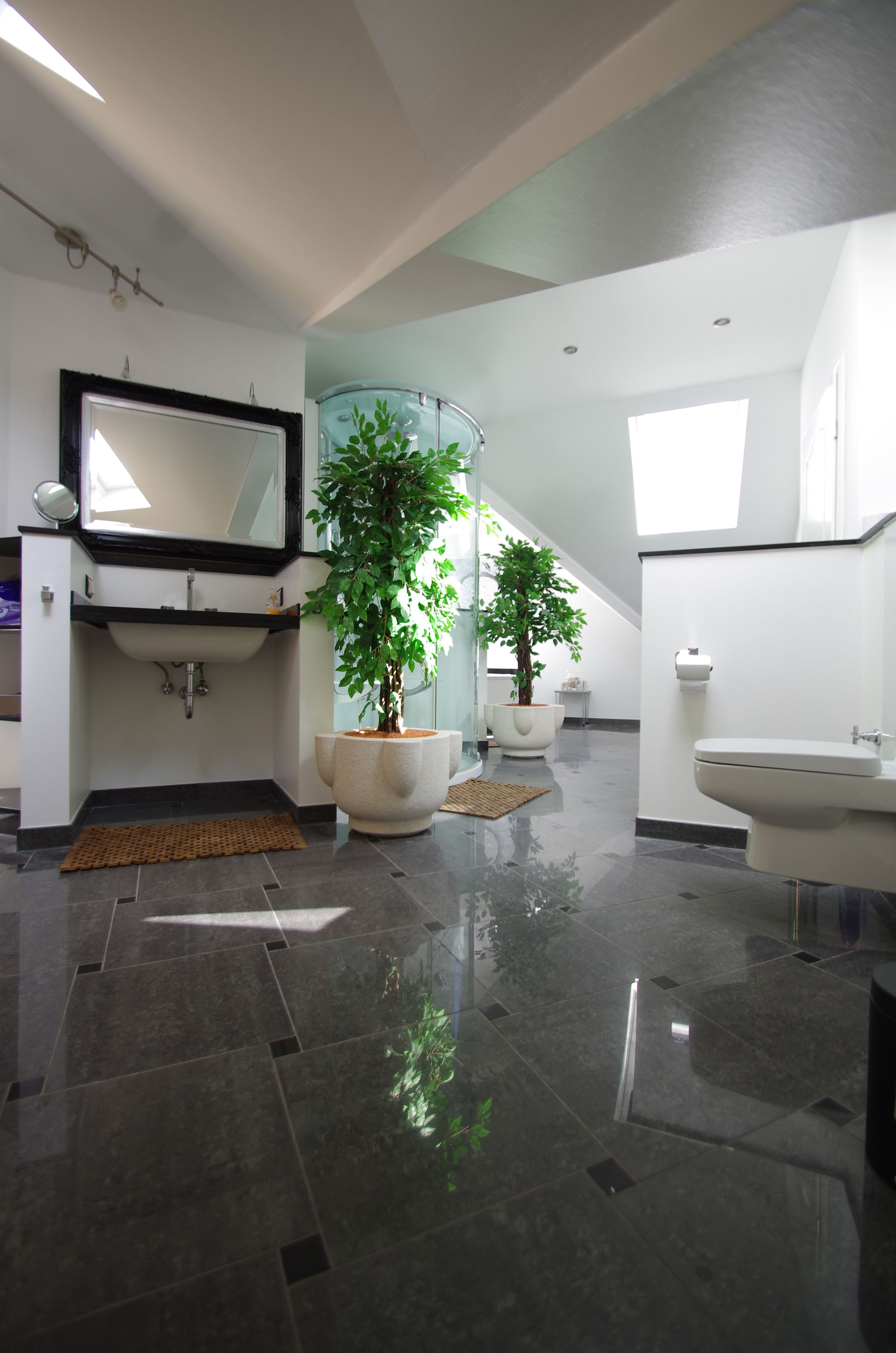 Appartement Penthouse Confort (Alexandra, excl. 120 € cleaning fee) | Salle de bain | Plancher chauffant (salle de bain), serviettes fournies