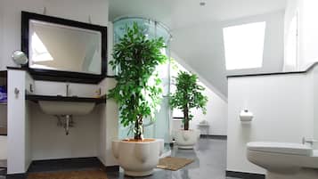 Penthouse Comfort (Alexandra, excl. 120 € cleaning fee) | Kamar mandi | Lantai berpemanas dan handuk