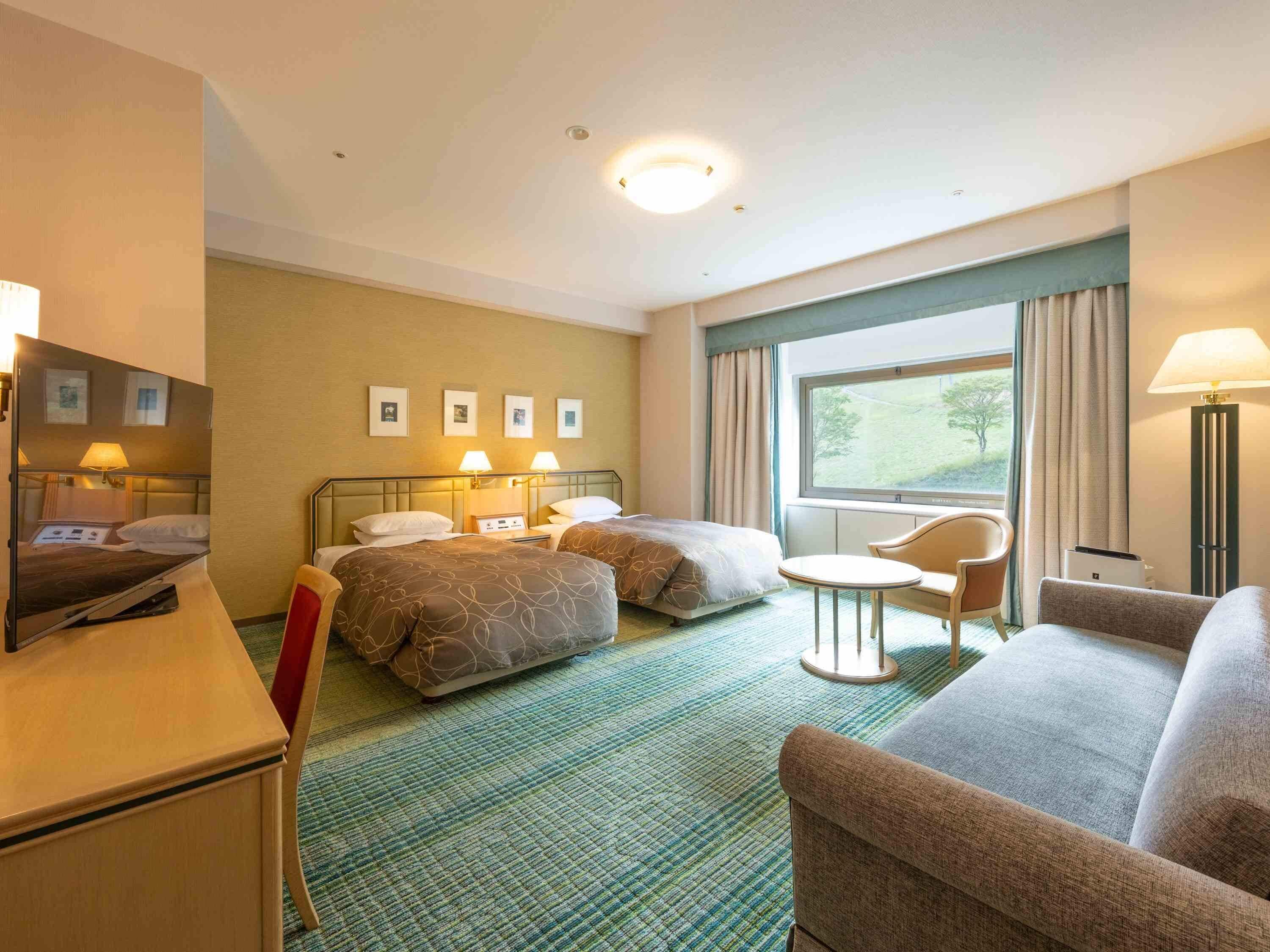 スーペリアツイン (37平米) [メイン棟] 禁煙 | セーフティボックス (室内)、デスク、WiFi (無料)