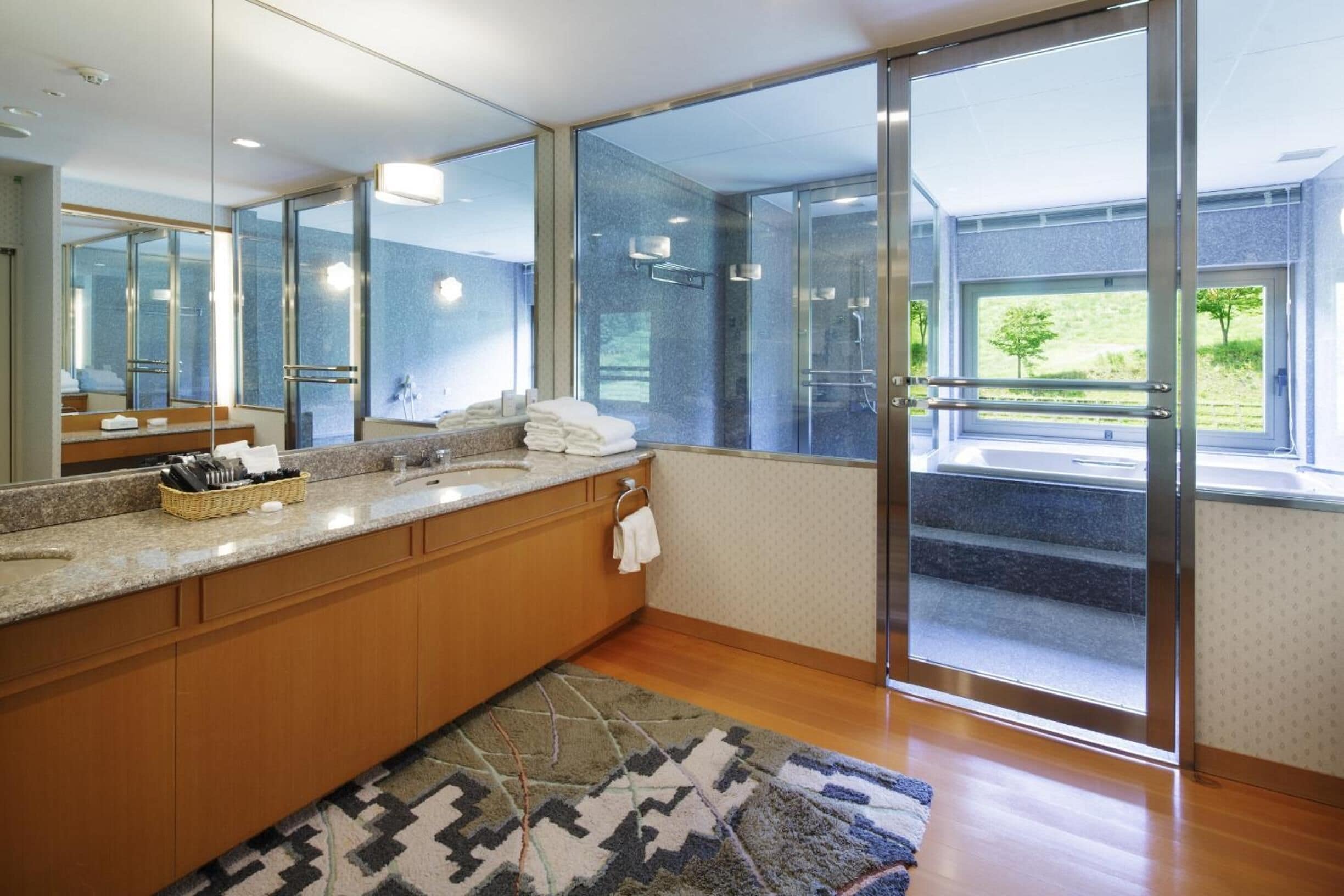 free toiletries, hair dryer, slippers, electronic bidet