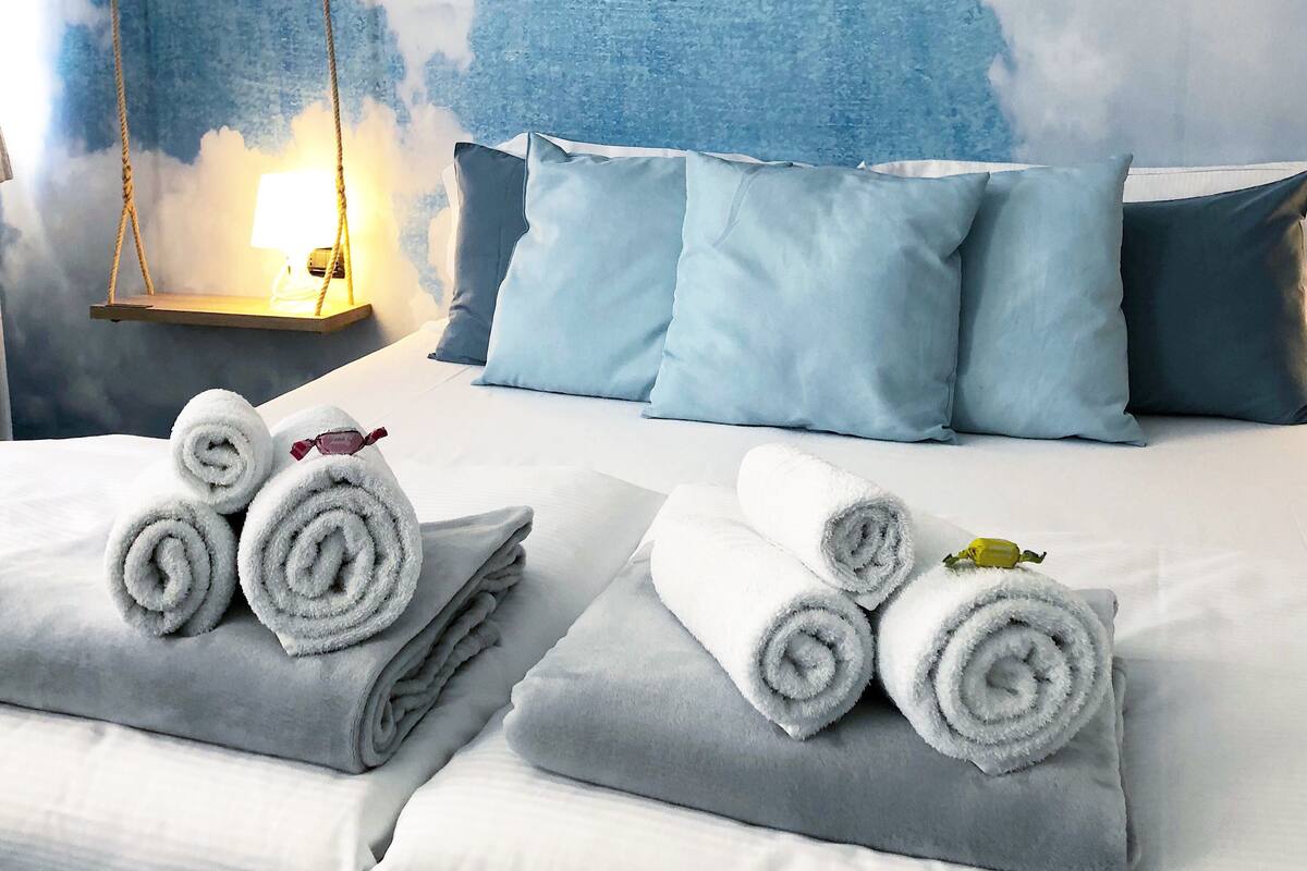 Double or Twin Room | Down comforters, desk, blackout drapes, WiFi (free)