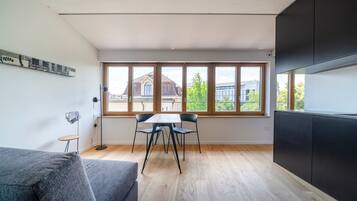Appartement Design, vue jardin | Vue de la chambre