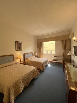 Basic Double Room, 2 Double Beds, Non Smoking | Premium bedding, minibar, desk, iron/ironing board