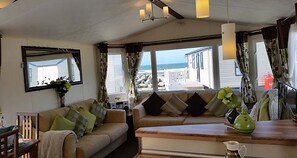 Seaview 3 Caravan  | Living area | Flat-screen TV - Seaview 3 (Talybont)