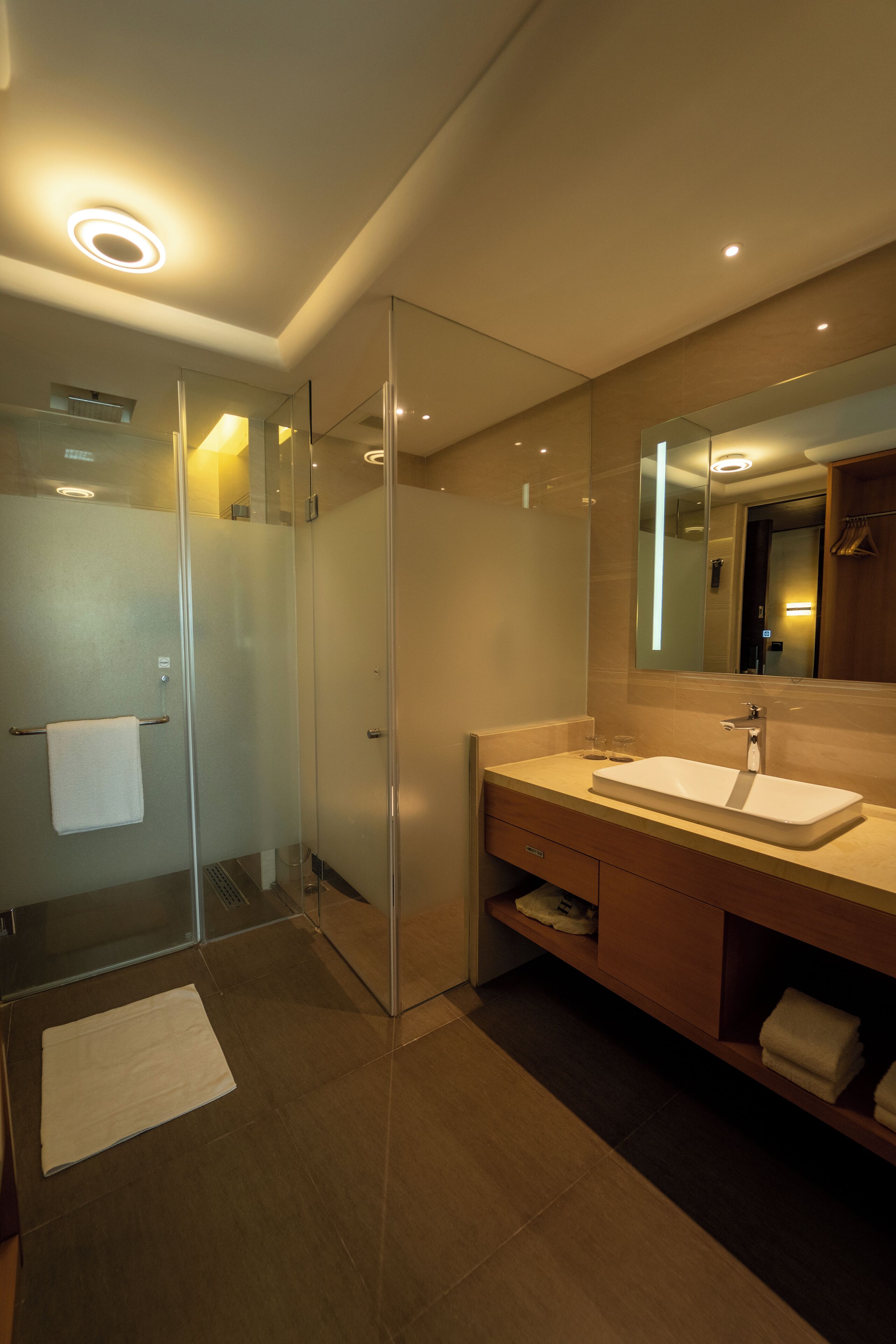 suite, 1 bedroom, non smoking | bathroom | shower, free toiletries, hair dryer, bathrobes