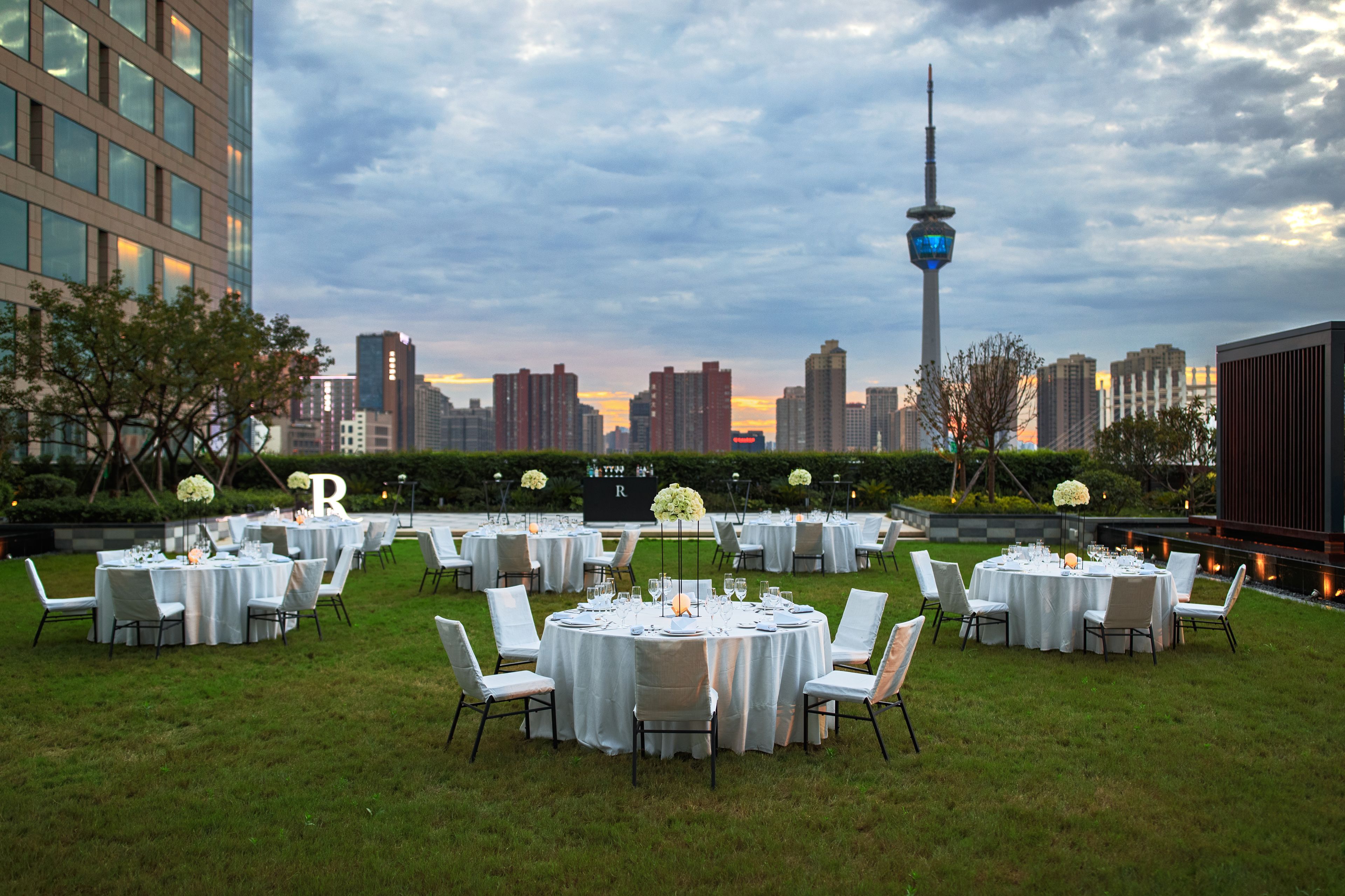 outdoor wedding area