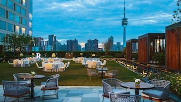 Outdoor banquet area