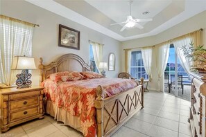 3 bedrooms, iron/ironing board, WiFi, bed sheets - Villa Starlight 1036 SW Cape Coral 3b  3ba Heated Pool and Spa Gulf Access Canal, Boat Dock Tiki Hut (Cape Coral)