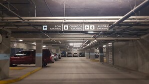 Park your vehicle in one of the designated parking bays.