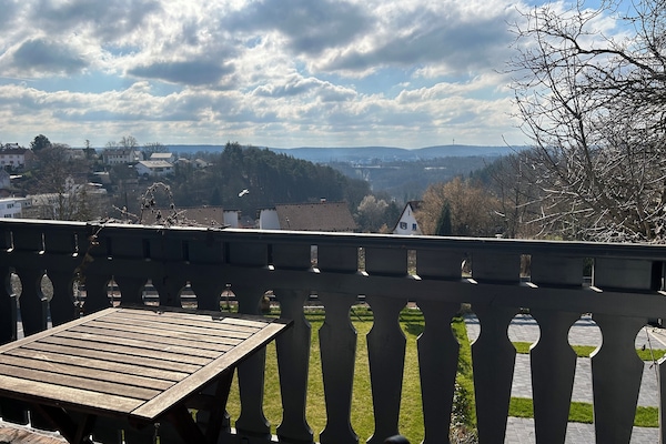 Vue depuis lâhĂ©bergement