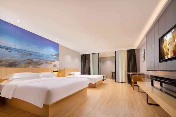 In-room safe, desk, blackout curtains, soundproofing