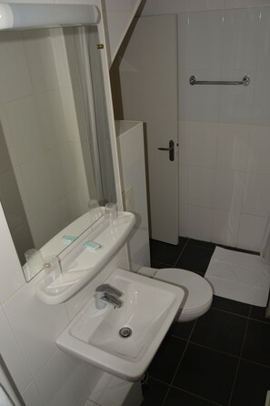 Double Room | Bathroom | Shower, free toiletries, towels - Le Charleston Hotel (Rodez)