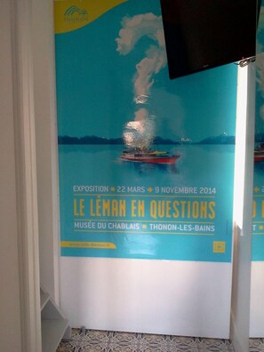 Interior - Restored fisherman's house View of Lake Geneva on the port of Thonon Rives (Thonon-Les-Bains)