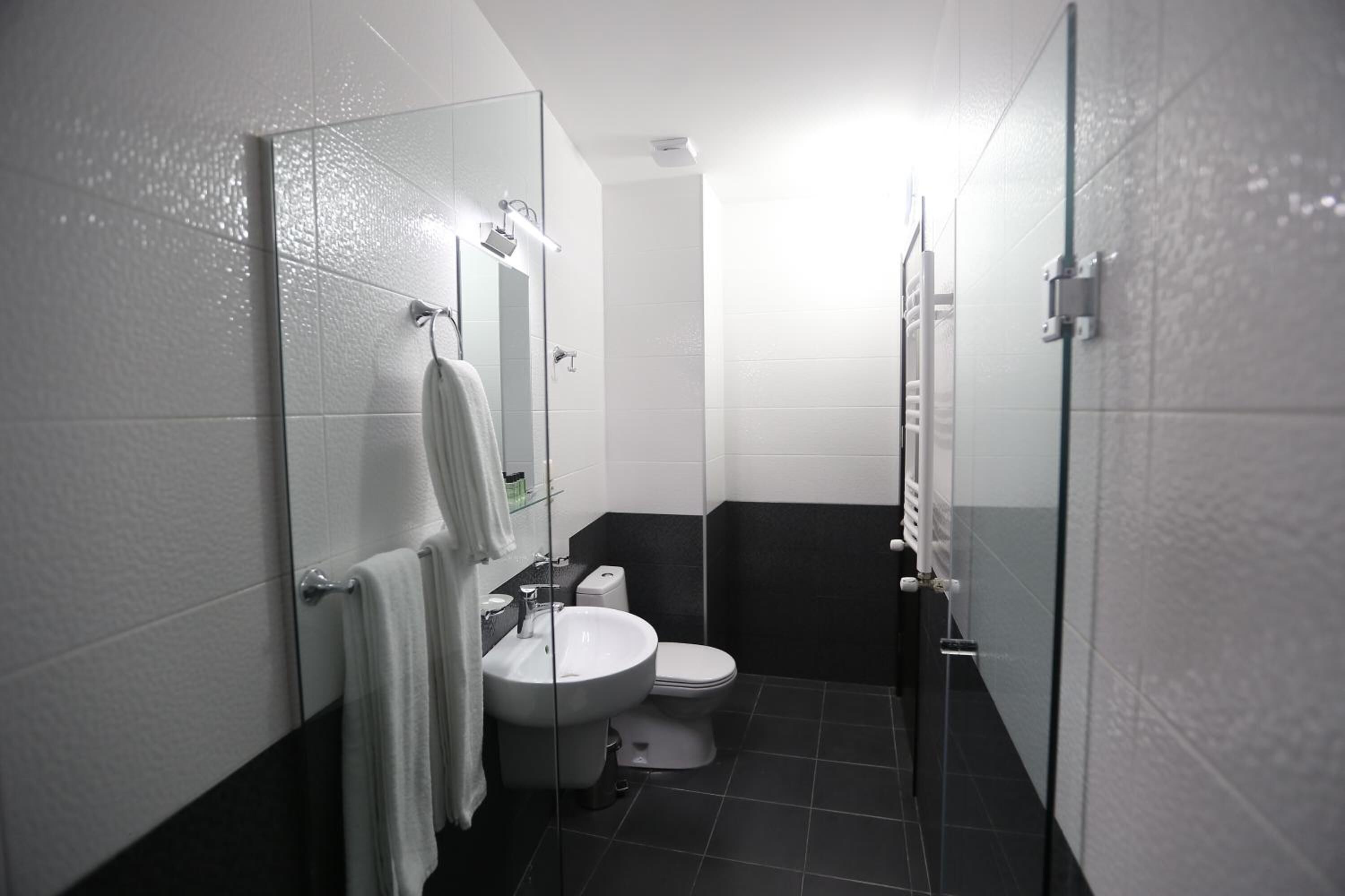 shower, free toiletries, hair dryer, slippers