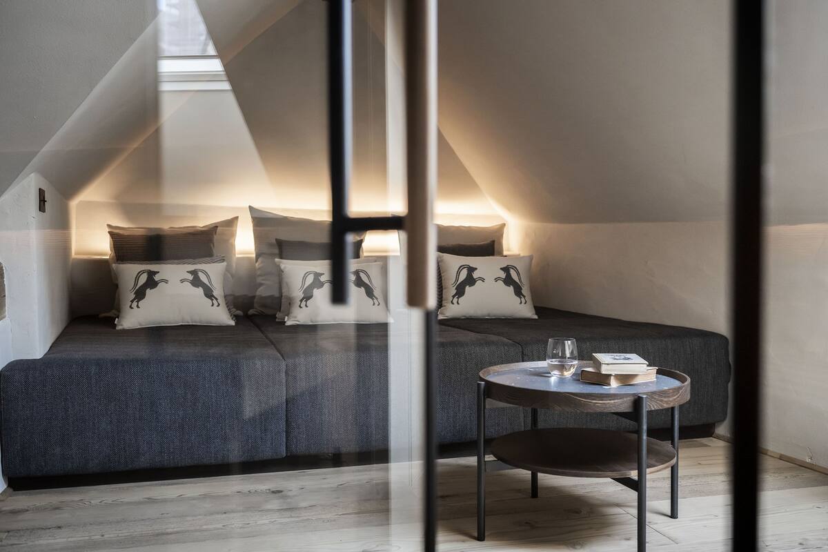 premium studio suite | 1 bedroom, frette italian sheets, premium bedding, down duvets