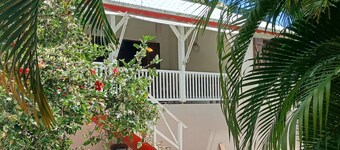 Creole villa with pool in tropical garden