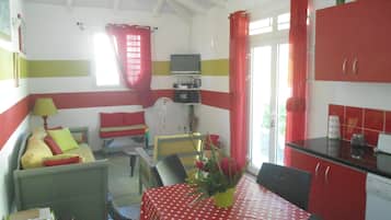 Älytelevisio, DVD-soitin, kirjoja, stereot