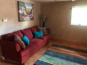 TV, fireplace - Historic Mesilla Adobe Home near the Plaza (Mesilla)