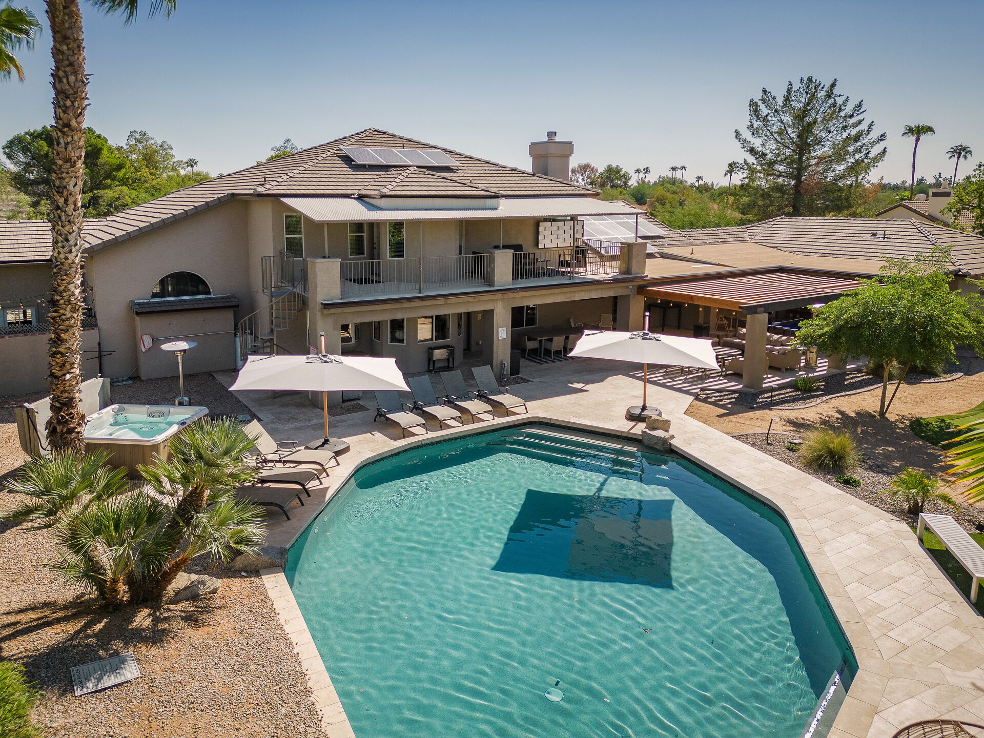 A heated pool