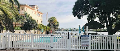 A heated pool