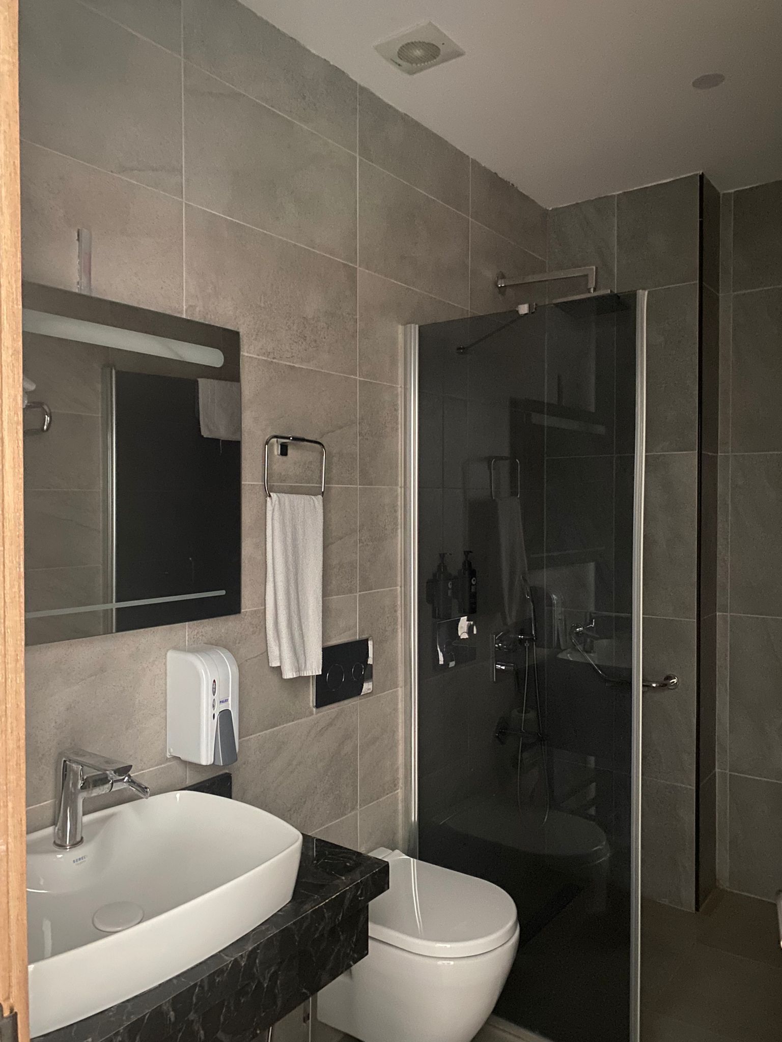 room, 1 double bed, accessible, smoking | bathroom | shower, free toiletries, hair dryer, slippers