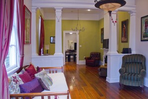 TV, fireplace, DVD player, video library