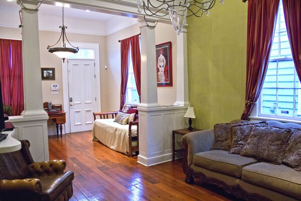 TV, fireplace, DVD player, video library