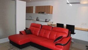 Apartment, 1 Bedroom | Living area | 42-inch LCD TV with cable channels, TV - Freedom Plaza Apartments (Windhoek)