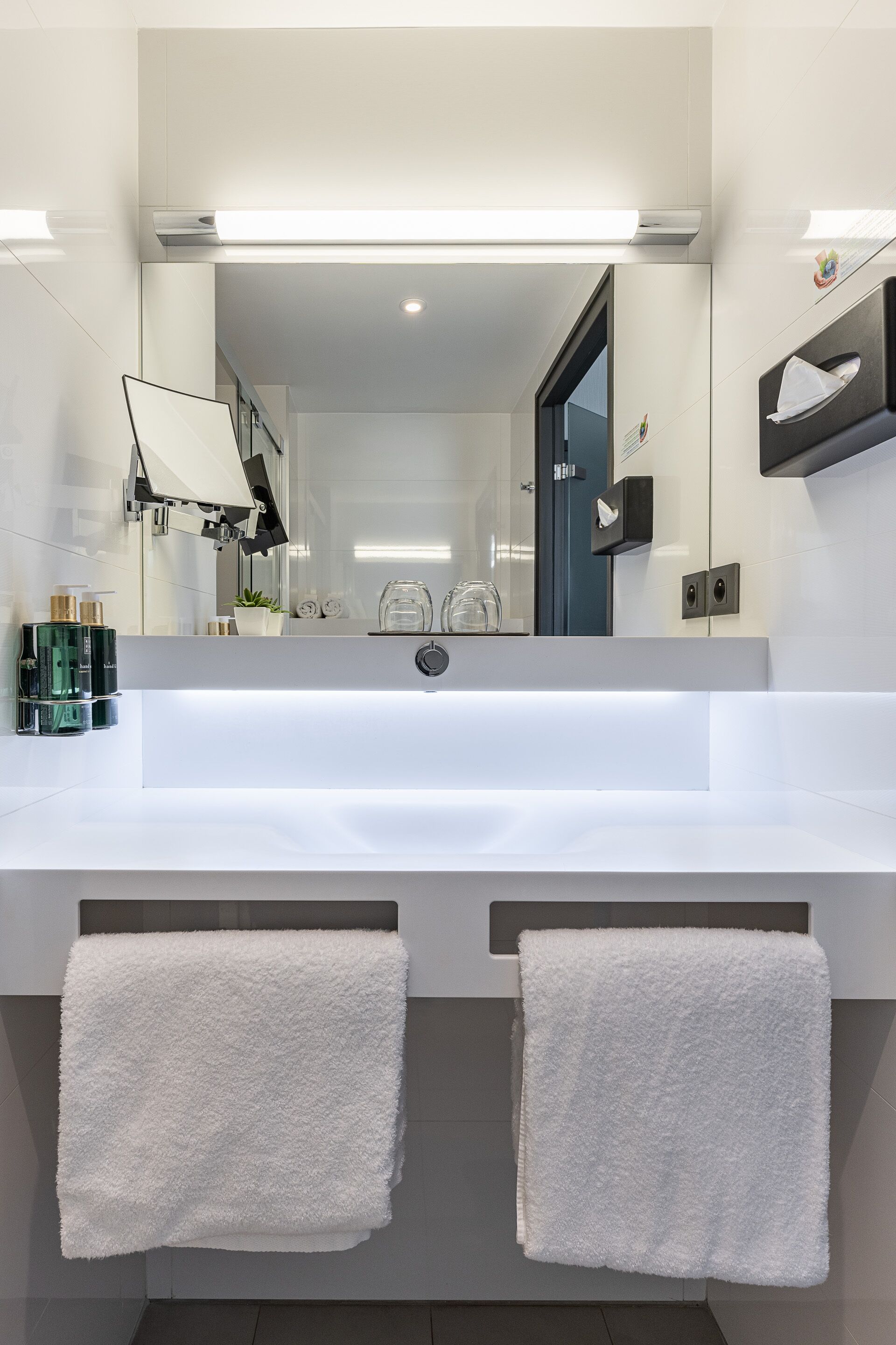 free toiletries, bathrobes, slippers, towels