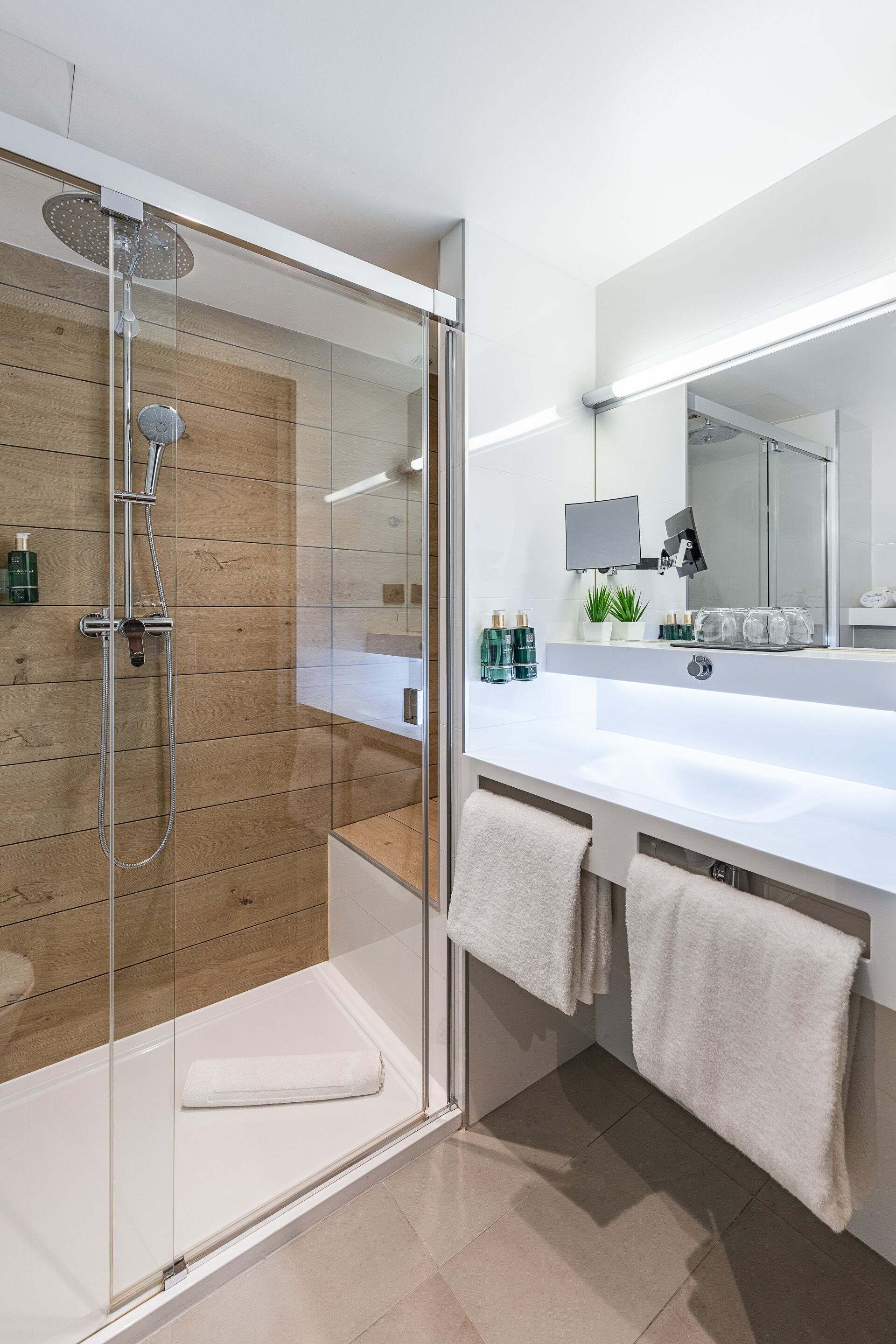 free toiletries, bathrobes, slippers, towels