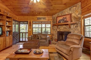 TV, fireplace, DVD player