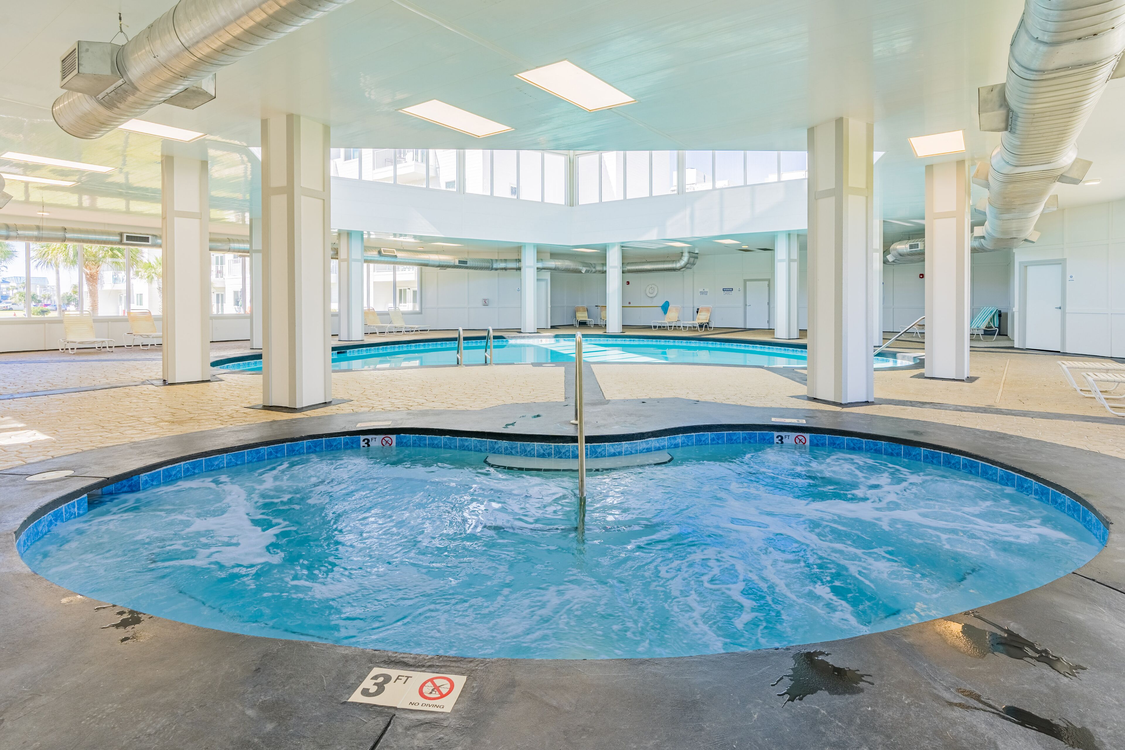Indoor pool, a heated pool
