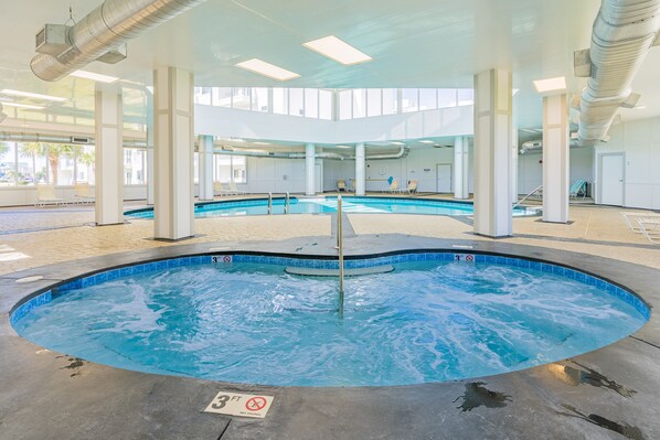 Indoor pool, a heated pool - Hotel condo features beach access, shared pool - near town (Gulf Shores)